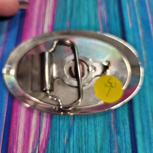 United Brotherhood of Carpenters and Joiners of America on Red Epoxy Belt Buckle - Picture 5 of 6